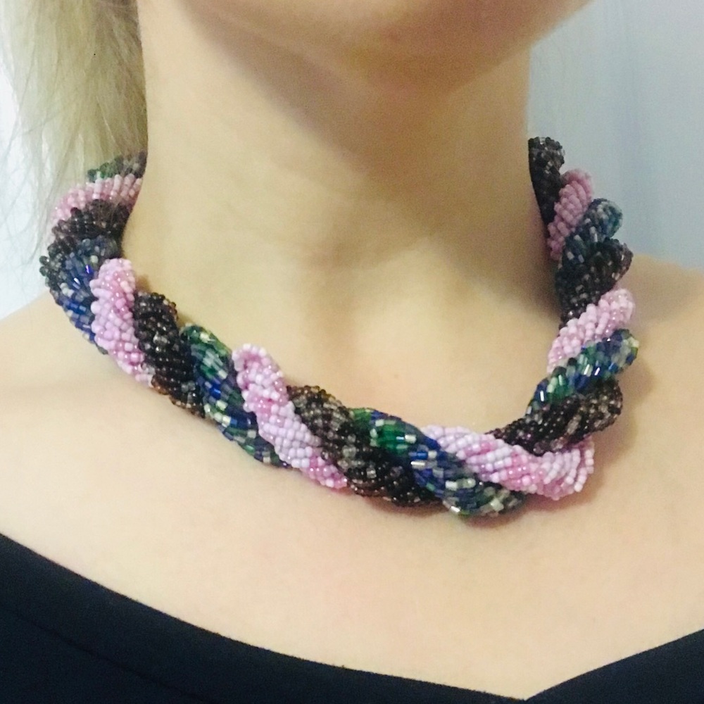 Handcrafted beaded necklace